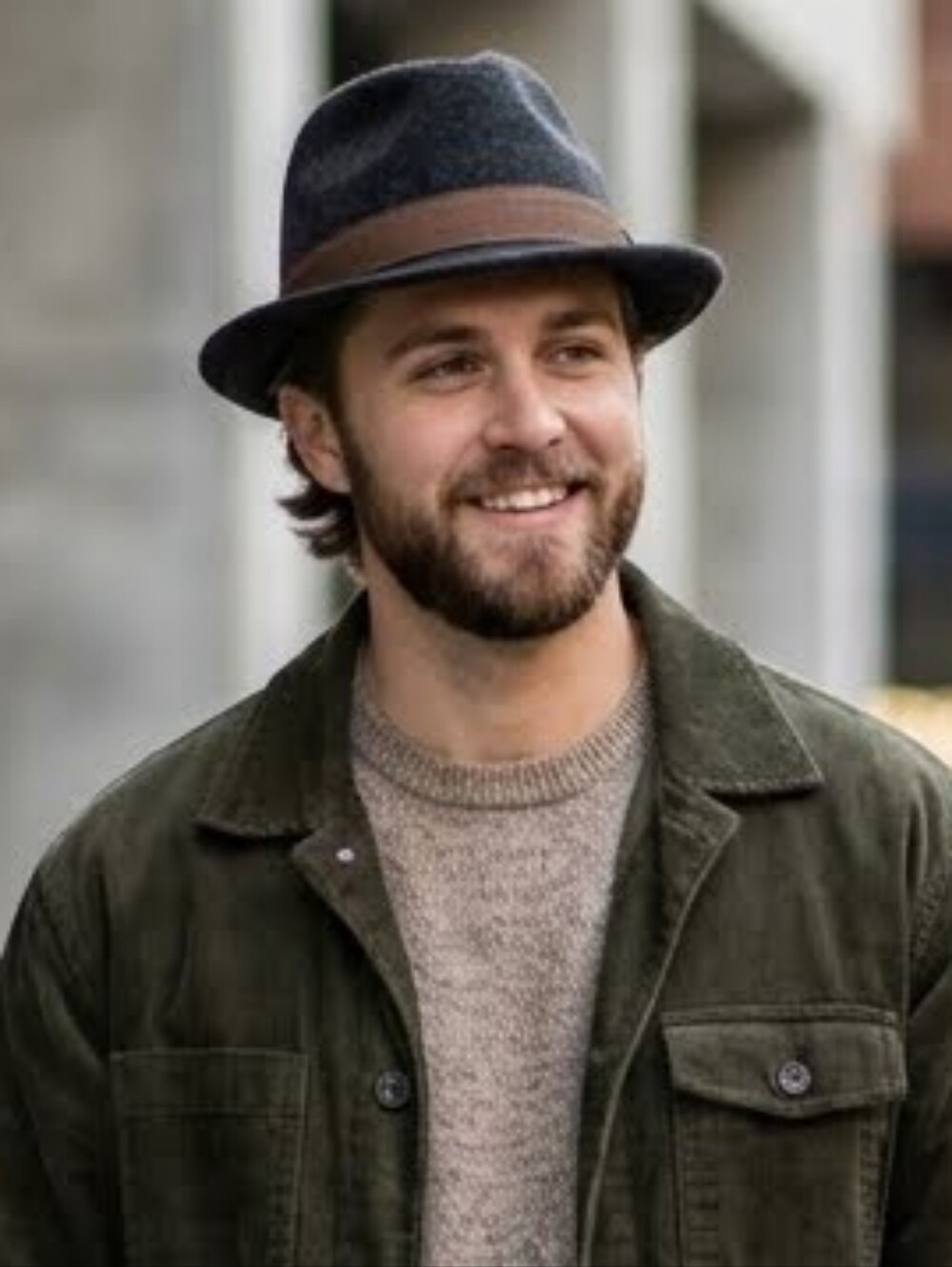 Stetson Charcoal Fedora with Brown Band • Size OS